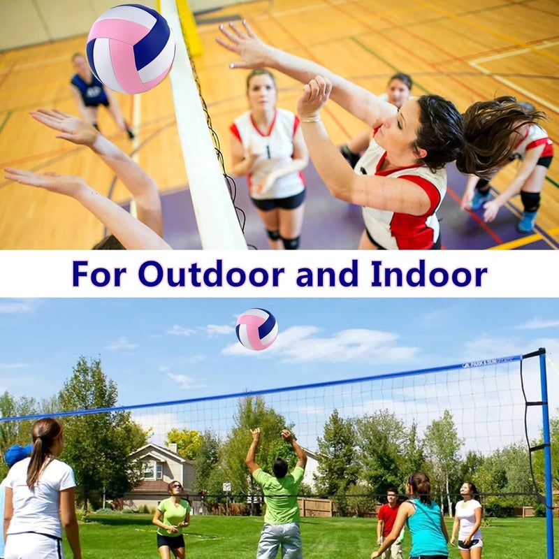 HYPGARD 6 Pack Volleyballs Official Size 5, Waterproof Soft Bulk Recreational Volley Balls with Pump and Net Bag for Indoor Outdoor Beach Sand Water Pool Game Training Match for Teenager Beginner - Image 4